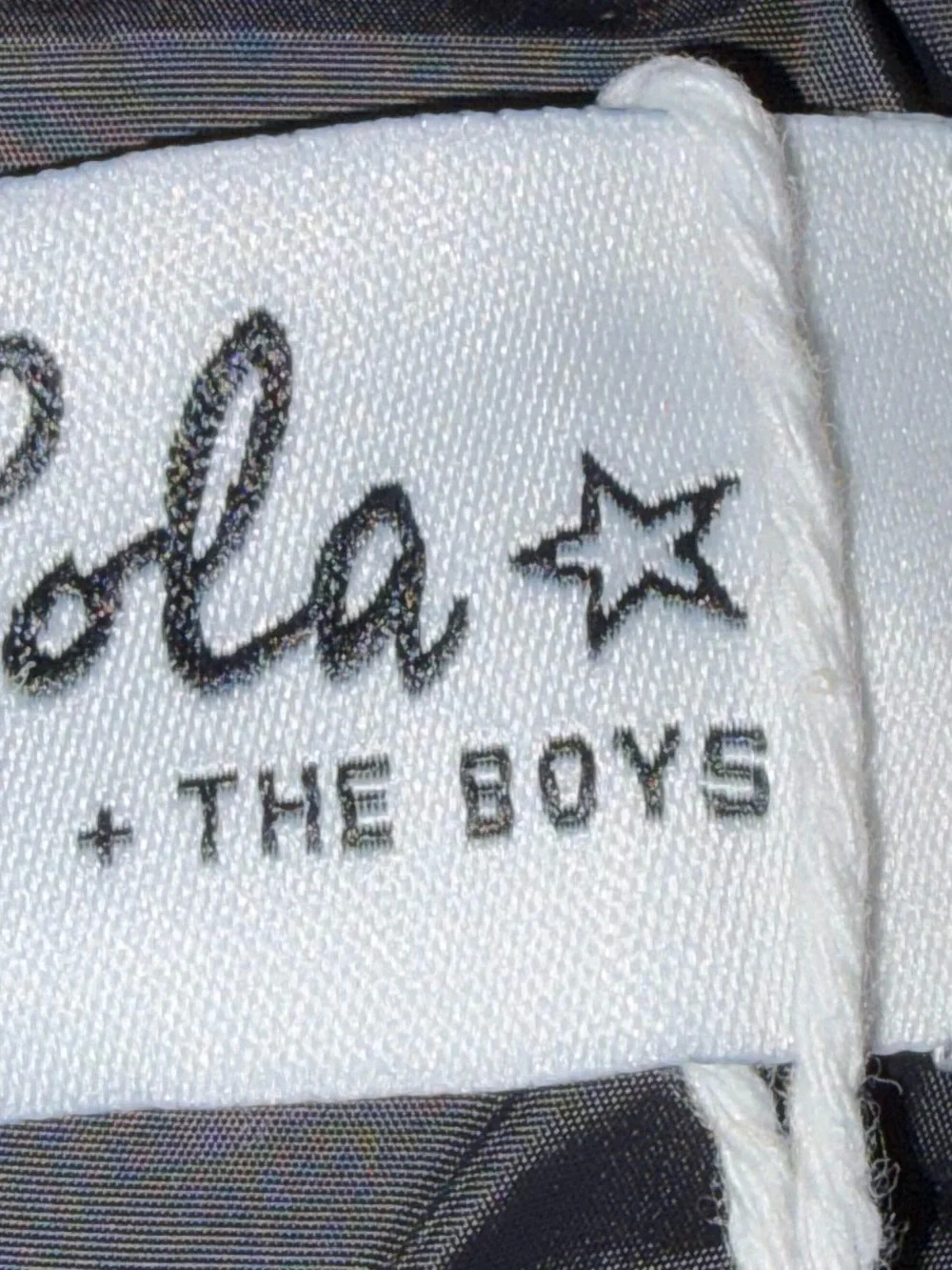 Lola and the Boys Black Sparkle Rhinestone Gem Puffer Jacket sz 6 NWT
